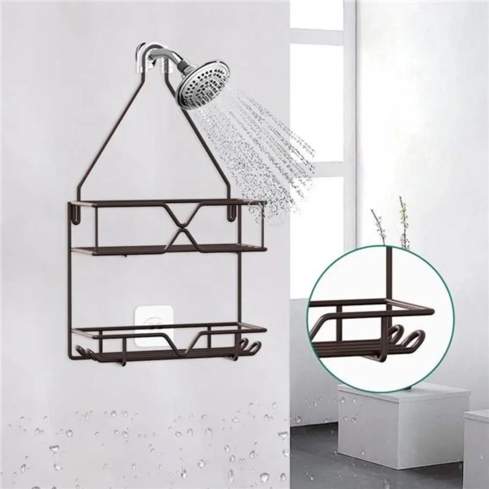 Shower Caddy Over Shower Head Hanging Bathroom Caddy for Shower Organizer 4Hooks